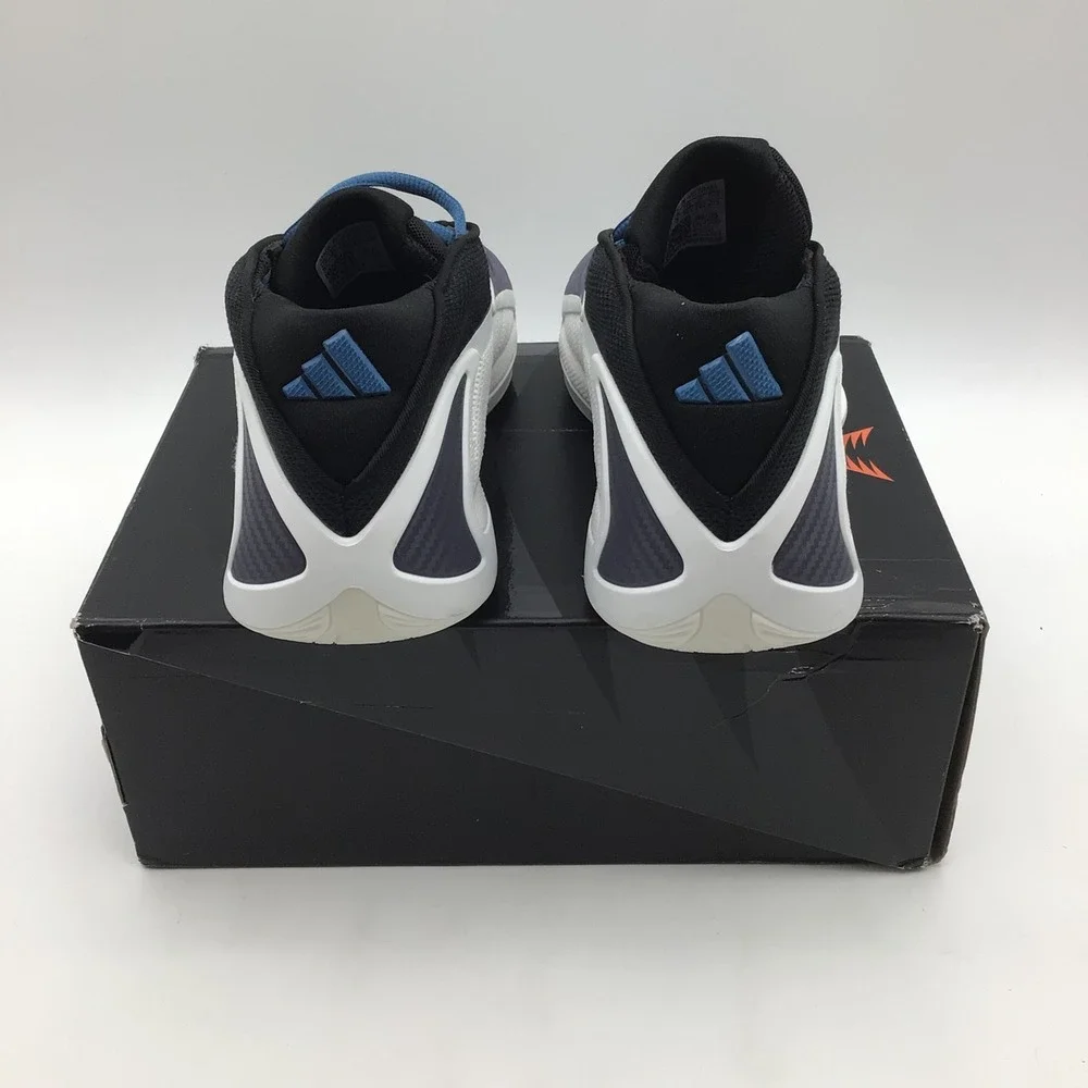 Adidas Anthony Edwards 2 J Kids Basketball Shoes White Blue JQ2052 Size 3.5Y NEW